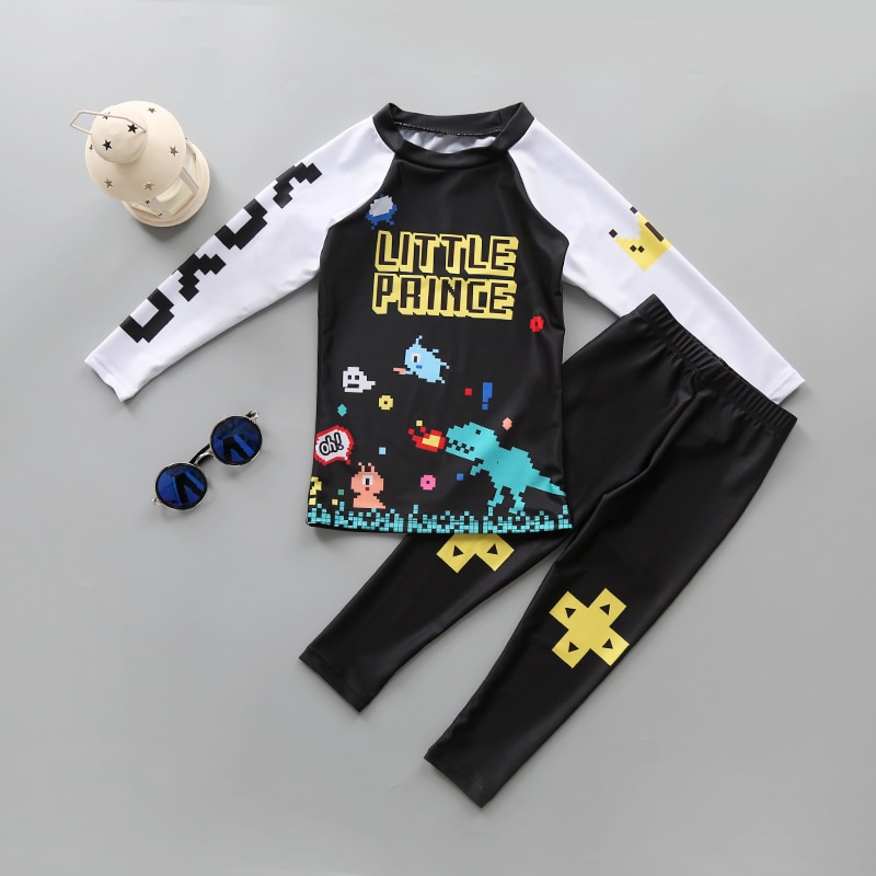 Bañadores abiertos para niña, trajes de baño pequeños y medianos de manga larga para niño, protector solar y secado rápido para buceo, trajes de surf