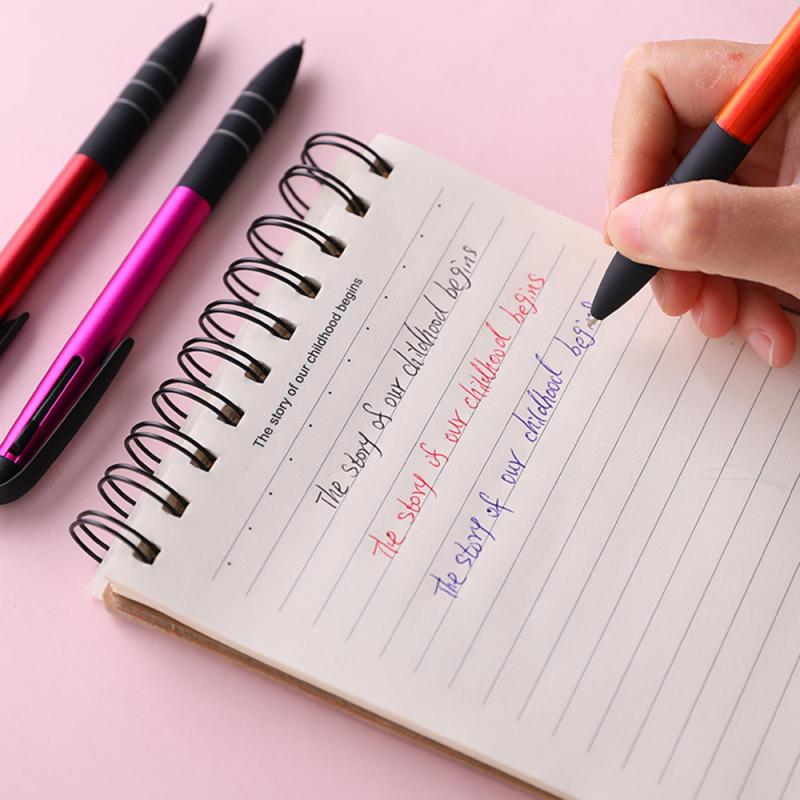 5/3/1 Pcs 0.5mm Three-color Ball-point Pen Touch Screen Paint Process Rubber Sheath Writing Smooth Signature Pen