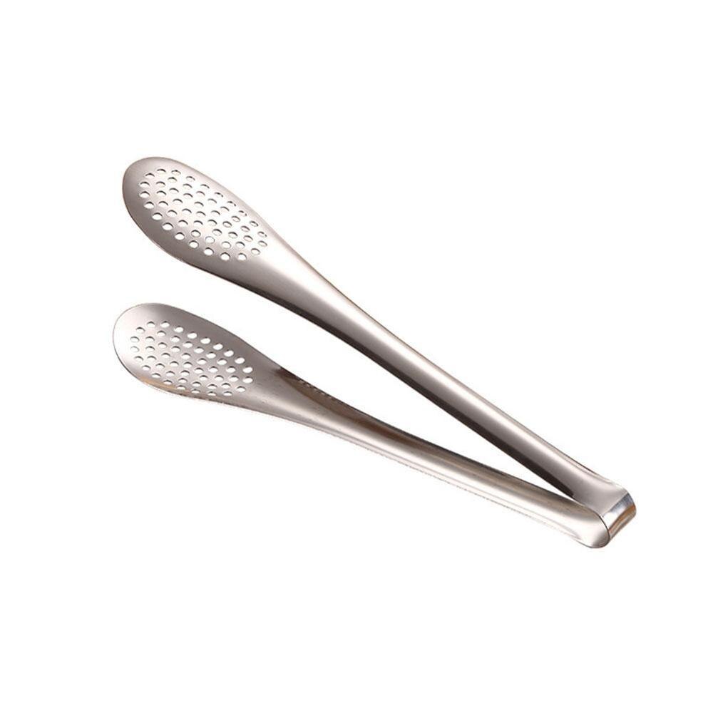 Cocina de acero inoxidable plato de frotamiento pinzas de ensalada herramientas de cocina Abrazadera para calor pinzas para hornear olla Clip pastelería Anti W0R1: 12 INCH