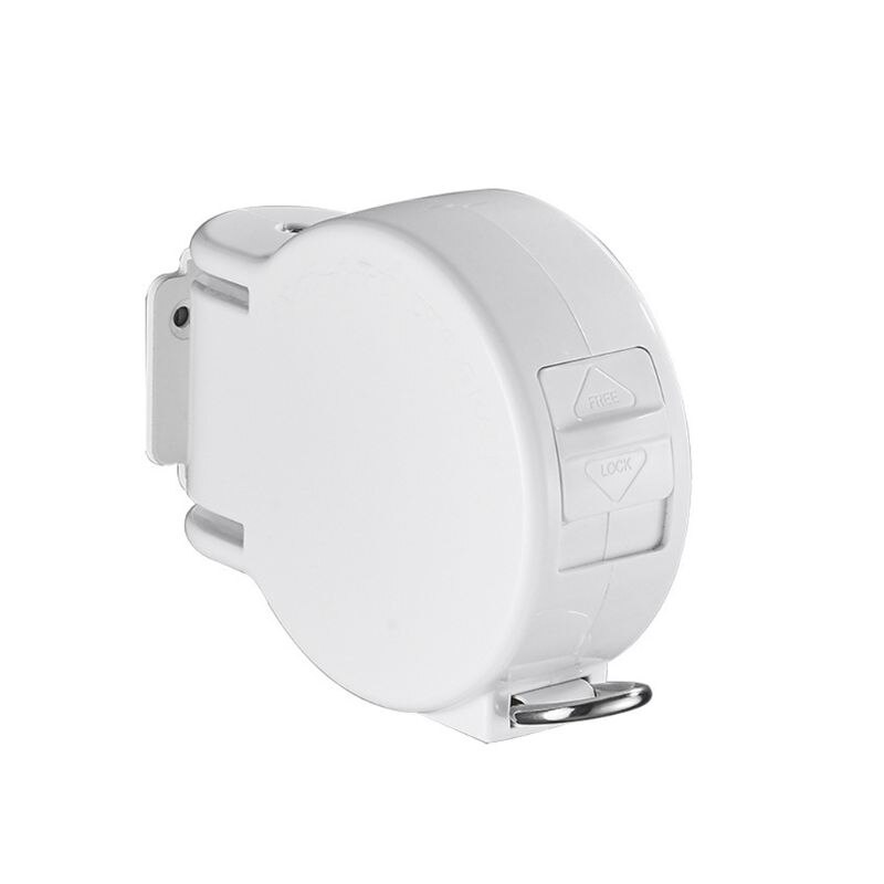 Indoor Outdoor Invisible Clothesline Retractable Drying Rack Clothesline Rope with Hanger Hole for Home Balcony: White 2