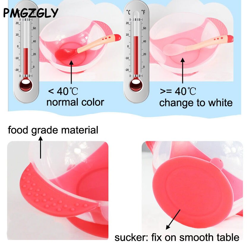 Baby Geschirr einstellen freundlicher Geschirr Baby Lernen Gerichte Fütterung Schüssel Löffel temperatur gabel weihnachten Lebensmittel Schüssel