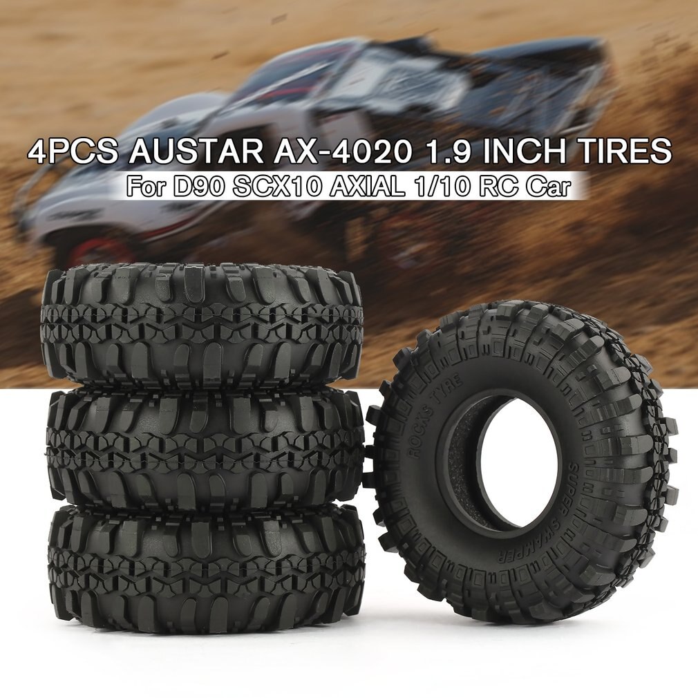 4PCS 110mm 11,9 Zoll Gummi Felsen Reifen/Rad RC Auto Reifen für 1/10 RC Rock Crawler Axial SCX10 D90 AXIAL RC4WD AUSTAR AX-4020