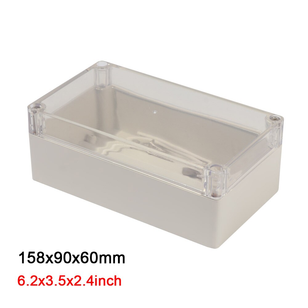 Enclosure Electronic Instrument Housing Case Waterproof Plastic Junction Box Transparent Cover Electrical Project Outdoor Boxes: 158x90x60mm