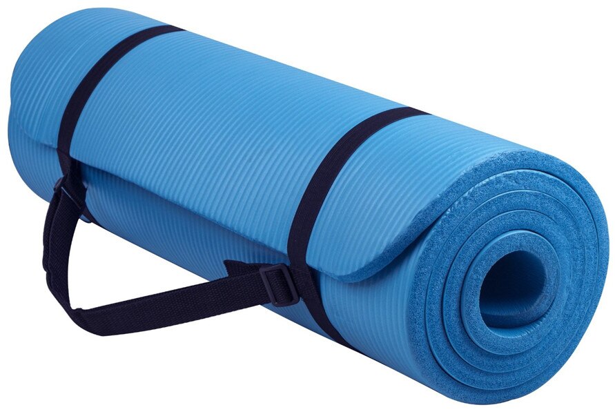 6 Kleuren Sport Yoga Mat Multifunctionele Yoga Mat Sling Strap Elastische Nbr Antislip Fitness Gym Riem Sport Oefening: Blue