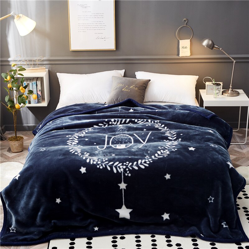 Cartoon Double-Side Winter Dikke Raschel Dekens Kids Adult Leuke Bed Spread Super Zachte Worp Deken: 12
