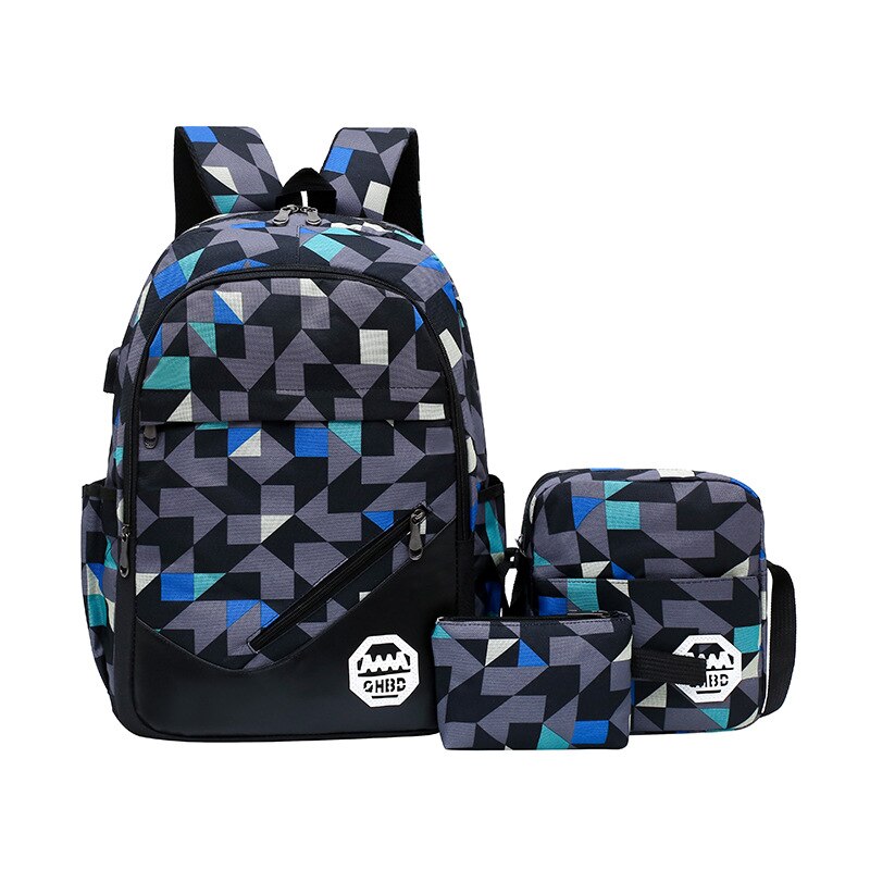 3 pz/set zaini maschili borse da scuola per le donne 2022 ragazzi una spalla grande borsa da viaggio per studenti zaino da scuola per uomo sac mochila