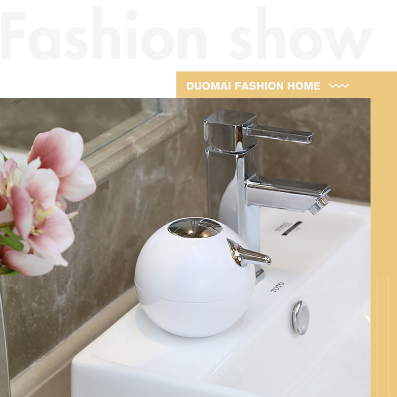 380ML Spherical Soap Dispenser Lotion Sanitizer Dispenser Bottle with Rust Proof Stainless Steel Pump for Kitchen Bathroom