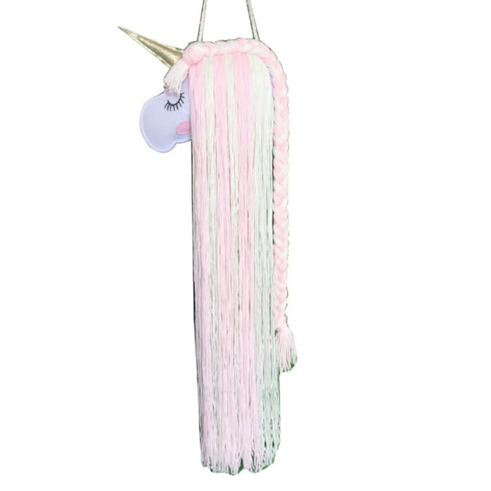 Barrettes de rangement licorne colorée, décoration pour chambre de fille, nœuds de cheveux, ceinture de rangement pour filles, pinces à cheveux, organisateur: 2