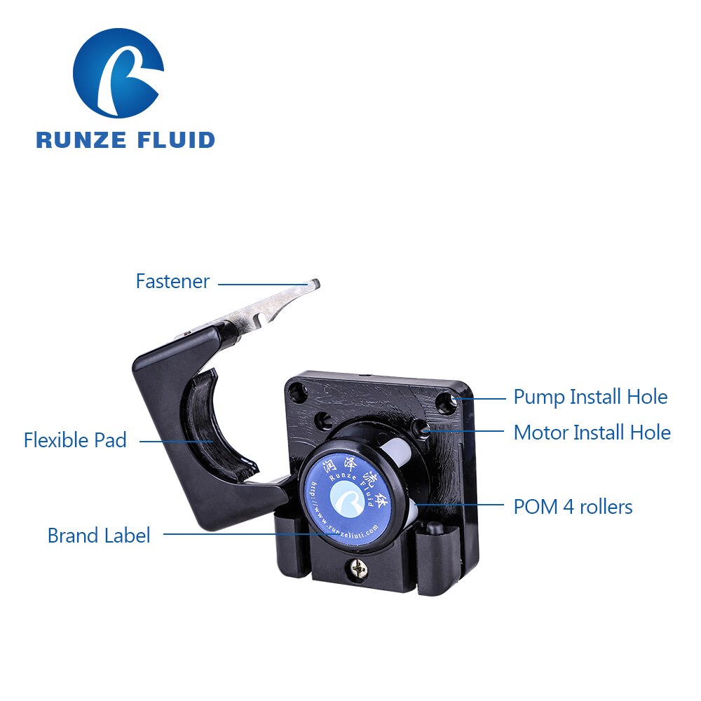 Fluid Transfer Low Flow Mini Peristaltic Pump Head Anti Weak Corrosive Liquid