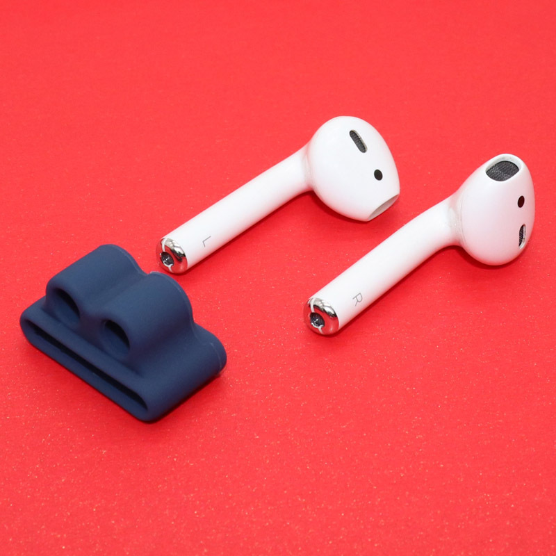 Support d'écouteurs Bluetooth en Silicone Anti-perte, pour AirPods Apple i7, Clip de support d'écouteurs pour Apple Watch: MULTICOLOR