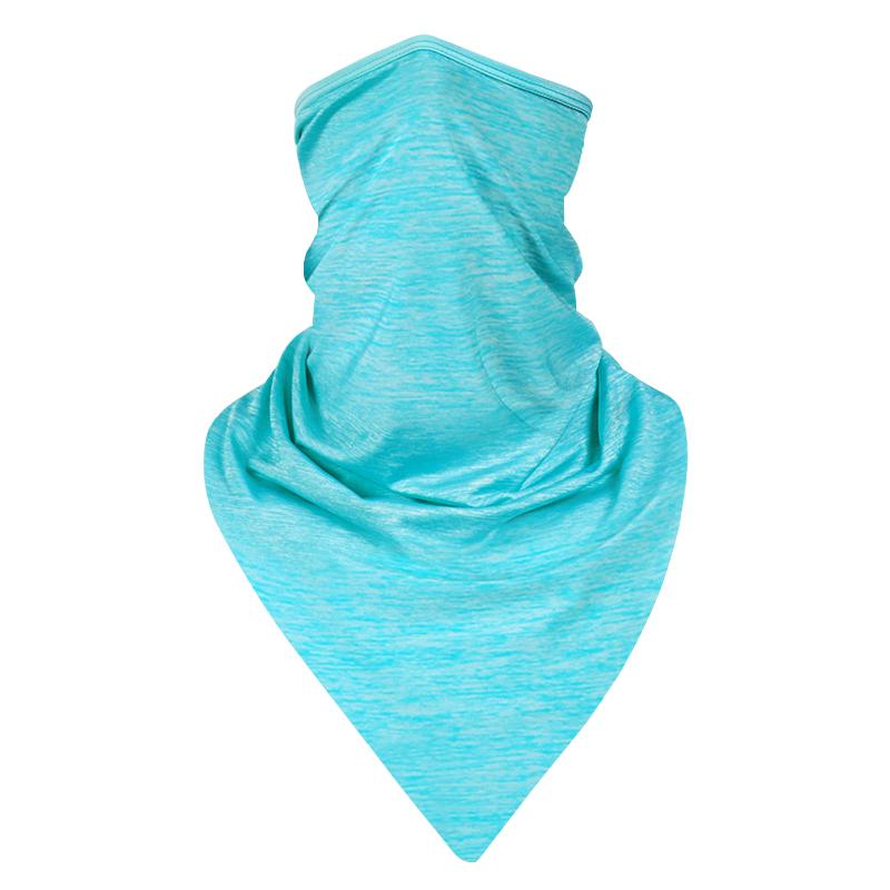 Summer Cycling Headwear Anti-sweat Breathable Cycling Caps Running Bicycle Bandana Sports Scarf Face Mask For Men Women: Blue