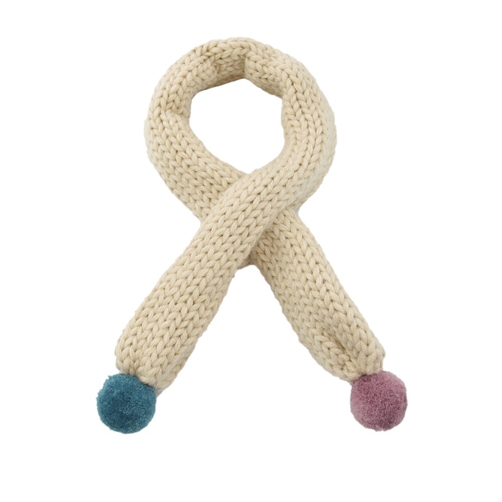Écharpe d&#39;hiver en laine tricotée pour enfants, écharpe de couleur Pure, bavoir assorti pour bébé, garçons et filles: 8