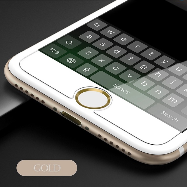 10 PCS Fingerprint Touch ID Home Button Sticker for Apple IPhone 5 5S SE 6 S 6S 7 8 Plus IPad Mobile Phone Sticker Skin Gold Red: white gold