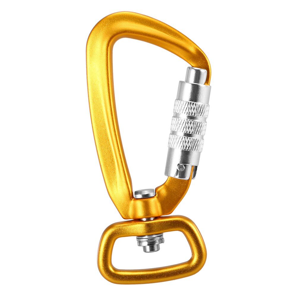 Lixada Survial Rescue Bergbeklimmen Karabijnhaken Haak D-Ring 360 ° Draaibare Spinner Sleutelhanger Touw Swivel Karabijnhaak Clip