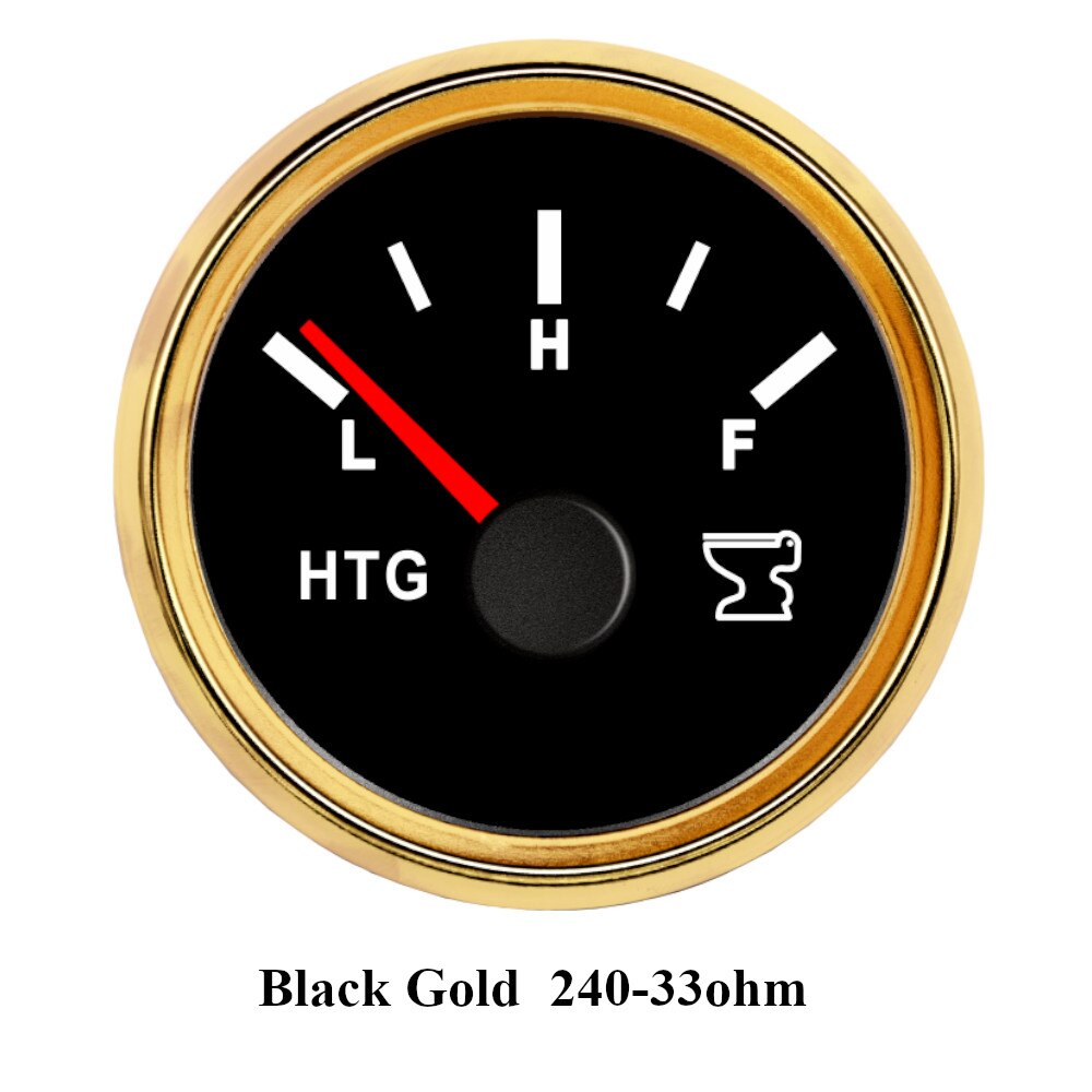 52mm Marine Holding Tank Level Gauge 0-190 ohm 240-33 ohm Boat Car RV Sewage Level Gauge Meter With 7 Colors Backlight 9-32V: BG 240-33 ohm