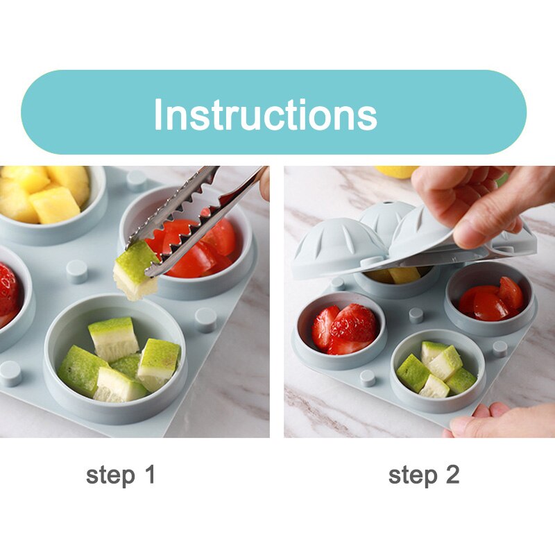 Isbollsmaskin 4 rutnät luktfri matklassad silikon isformbricka husgeråd sdf-ship