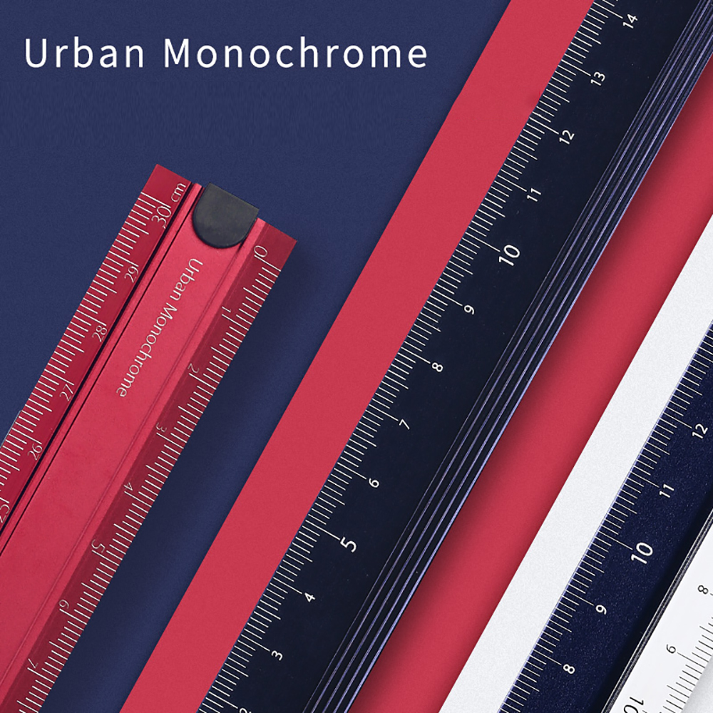 1Pcs Japan KOKUYO Campus Aluminum Ruler Art Office Measurement Portable Ruler Clear Translucent Plastic Ruler Durable 18cm