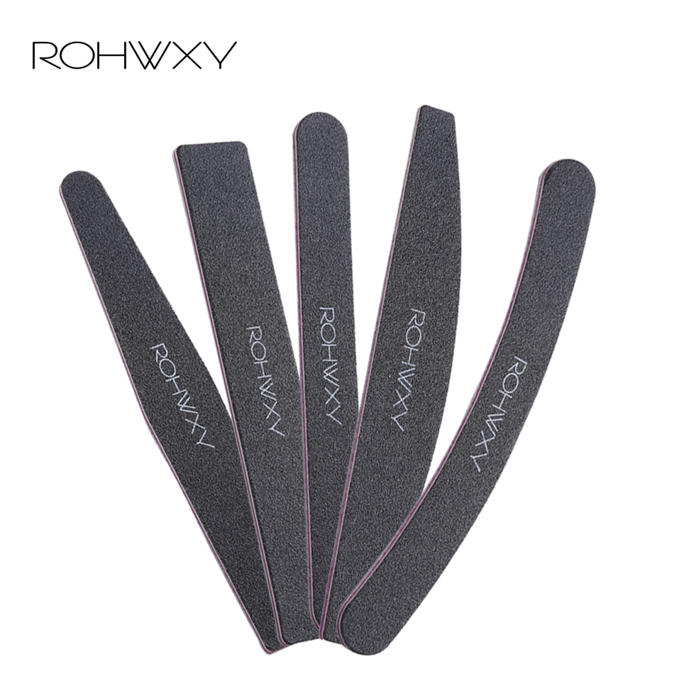 ROHWXY 1/5pcs Nail File Set 100/180 Sanding Buffer Block Pedicure Manicure Buffing Polish Beauty Tools Nail Files