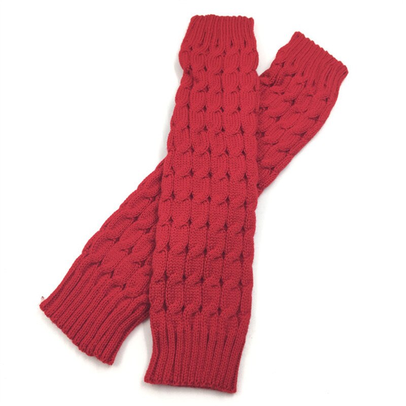 Calentadores de piernas a la para mujer, calentadores hasta el muslo, botas altas y cálidas, bandas de lana para el muslo, Invierno: Big red
