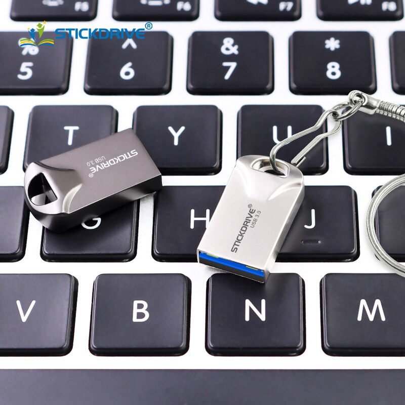 USB 3.0 metal pen drive 16GB 32GB 64GB 128GB mini usb flash drive stick disk with key chain