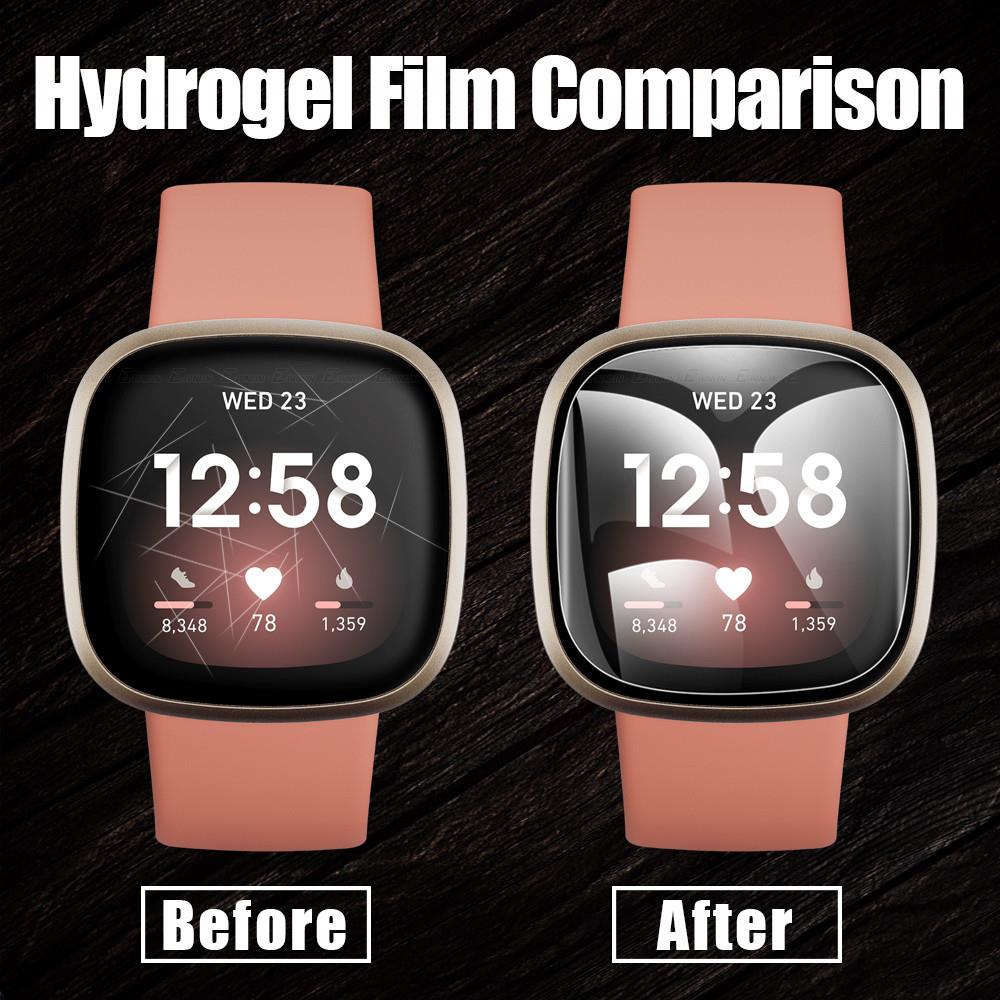 Soft Clear HD Smart Watch Sticker Hydrogel Film For Fitbit Versa 3 2 Sense Protective Screen Protector