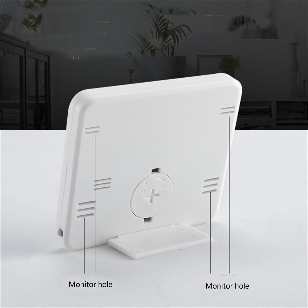 Digital Thermometer Hygrometer Gauge Indicator Indoor Weather Station Automatic Electronic Temperature Humidity Monitor Clock