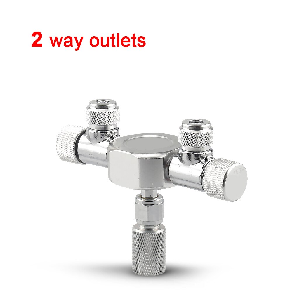 Rvs Aquarium Multi Manier CO2 Distributeur Splitter Naaldventiel, Terugslagklep Bubble Counter Voor Solenoid Regulator