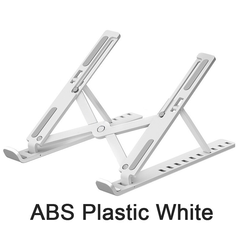 Universal Laptop Stand Adjustable Foldable Desk Rotation Support For MacBook Pro iPad PC Tablet Notebook Desktop Portable Holder: White 3