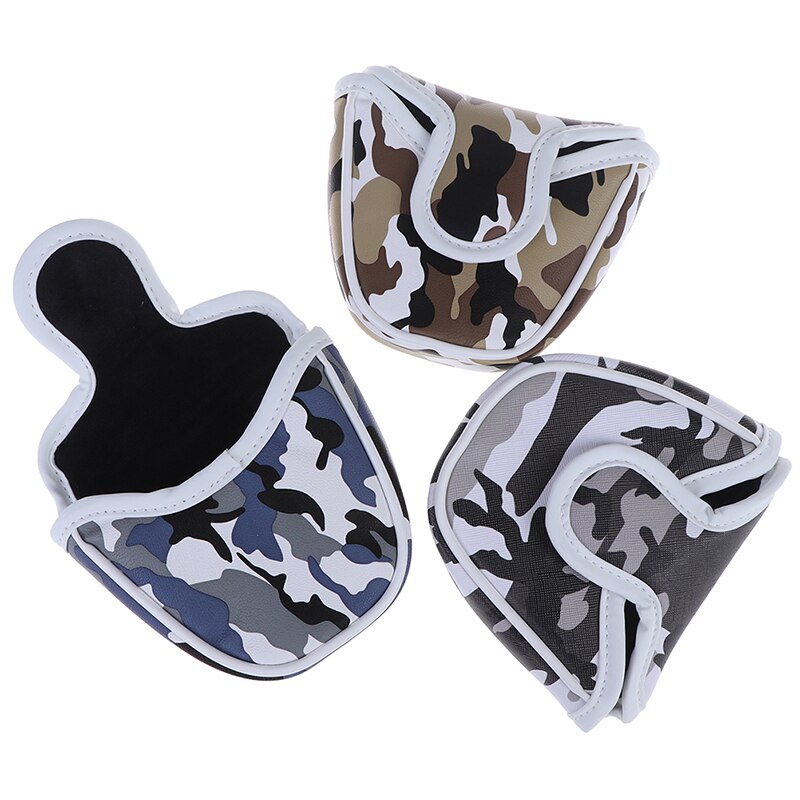 1 stuk golf putter hoofdhoes pu leer stofdicht camouflagepatroon hoofdhoes voor putter golf putter hoes tas mallet