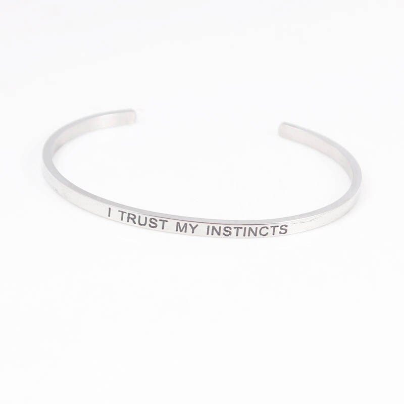 3.2mm Stainless Steel Bangle Engraved you are my sunshine Inspirational Quote Cuff Mantra Bracelet for Women: 13