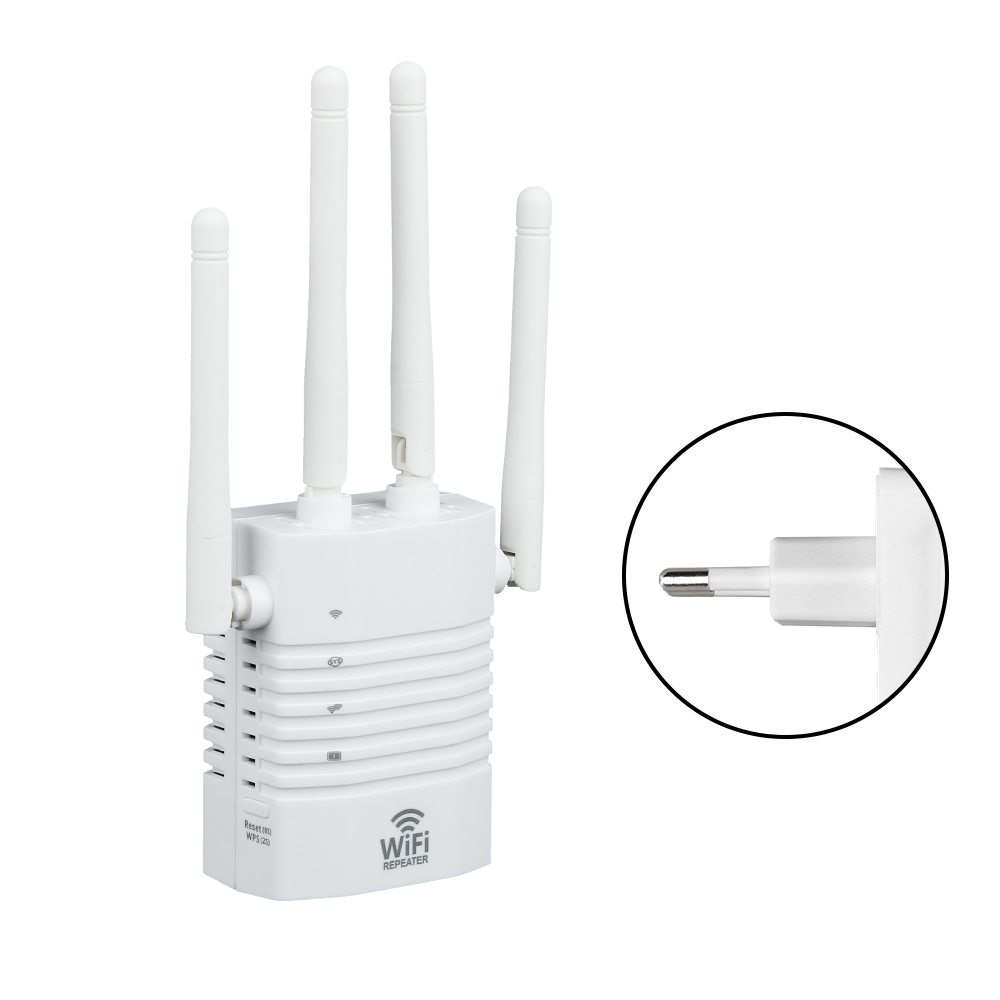 450 MBit/s WLAN-Repeater Wireless-Hochantennen-Netzwerkverstärker-Booster 2,4 GHz Signal abdeckung bereich WLAN-Repetidor: EU-Stecker