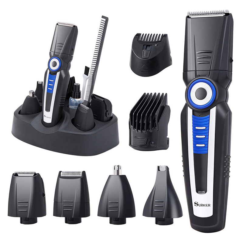 Five-in-one Multi-function Multi-head Shaver Nose Hair Sideburns USB Rechargeable Oil Head Carving Electric Hair Clipper