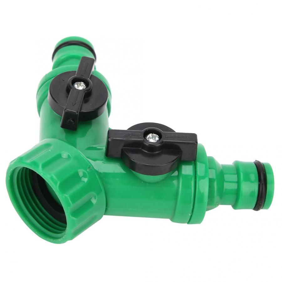 2Pcs G3/4 PNTY DN20 3-Way Water Tee Splitter Connector Adapter Valve with Switches Garden Tool House Cleaning Tools