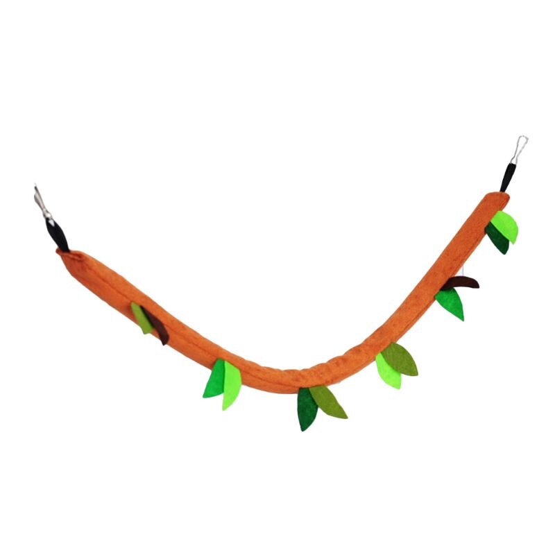 Plush Small Pet Toy Hanging Forest Leaf Swing Hammock Ropeway Hamster Cage Decor: C