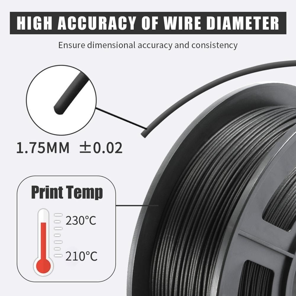 3 rotoli di SPLA 1.75 millimetri Filament 3kg/6.6lbs in bianco e nero grigio Vuoto Misura La Maggior Parte FDM 3D stampante con la nave veloce e di Alta Qualità.