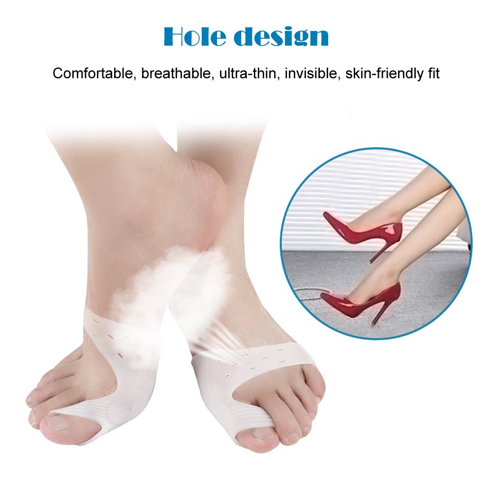 2Pcs Teen Separator Hallux Valgus Bunion Corrector Orthesen Voeten Bone Duim Richter Correctie Pedicure Sok Stijltang