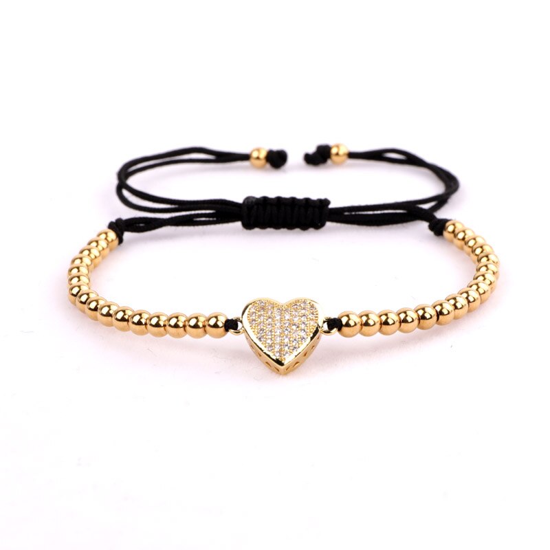 Kralen Vrouwen Mannen Sieraden Kleine 4Mm Gold Rvs Kralen Diy Letters Geïnspireerd Armband Vrouwen Mannen: Heart