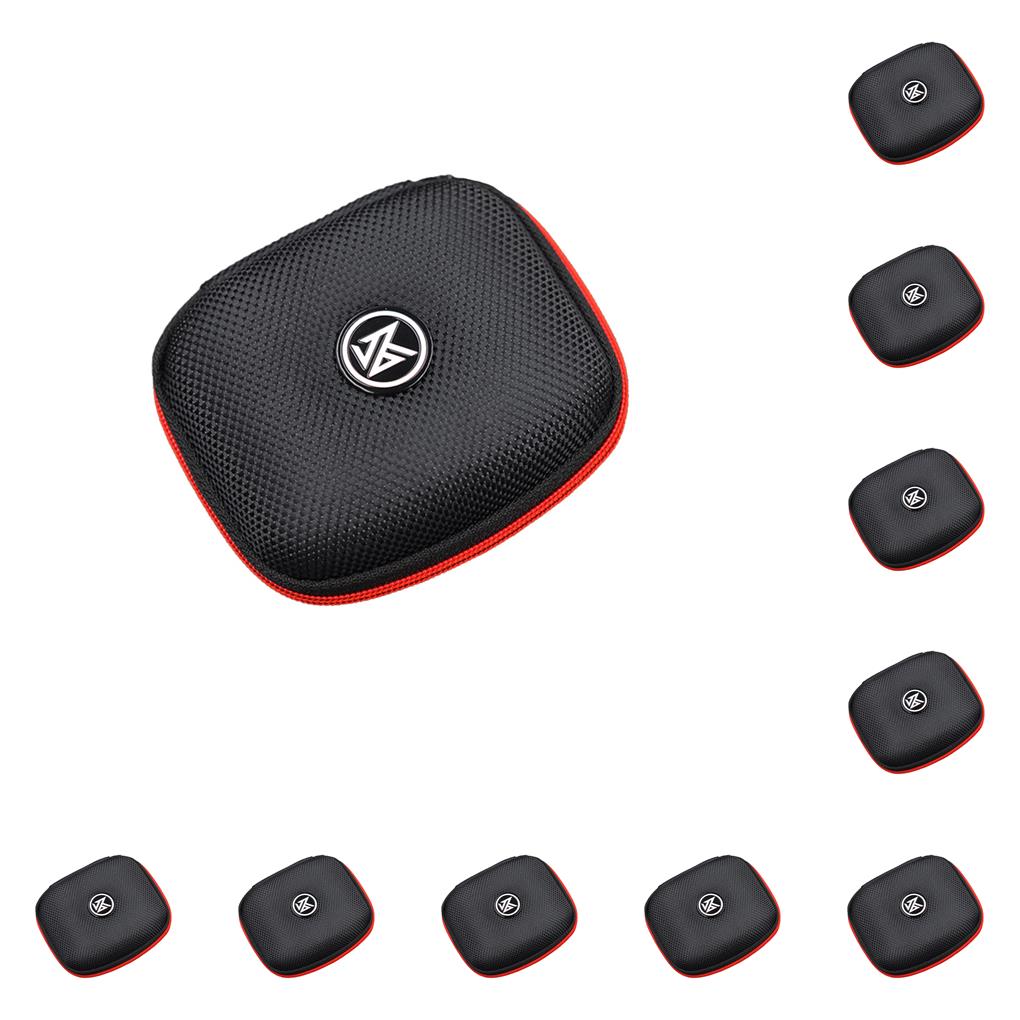 KZ-Bolsa de almacenamiento para auriculares inalámbricos, caja para auriculares, interior, exterior, casa, oficina, viaje, funda protectora con cremallera: Marrón