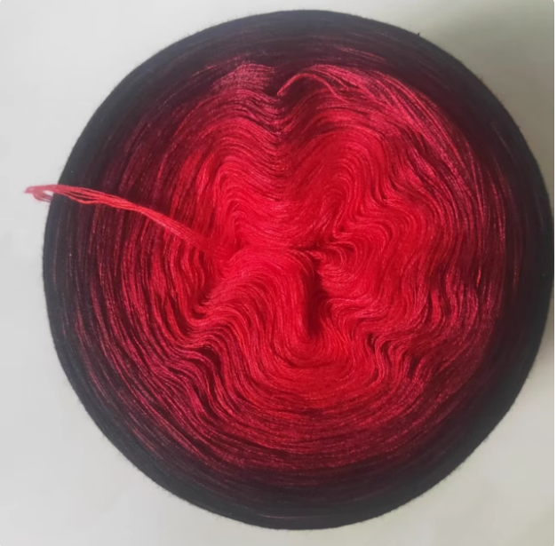 300g Rainbow Gradient Color Cake Yarn Organic Cotton Blend Yarn Segmented splicing line DIY Scarf Shawl Skirt Wool Yarn Crochet: MULTI