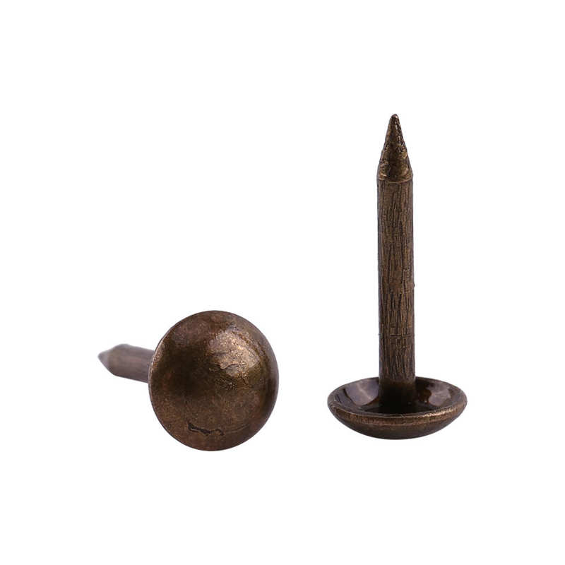 Tachuela decorativa Vintage para muebles, tachuela decorativa con etiqueta metálica de bronce para muebles, sofá y puerta de zapatos, 100 Uds.: 1