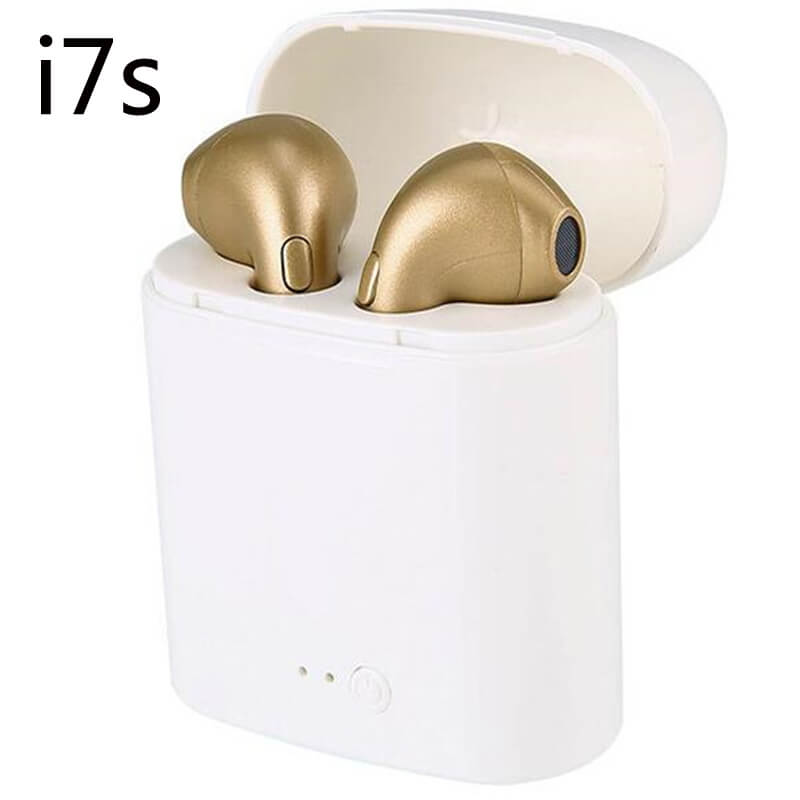 TWS Earbuds Wireless Bluetooth Earphones i7s i12 5.0 Stereo Sport In-Ear Multifunctional Headsets With Microphone 【Upgrade】: i7s-Gold