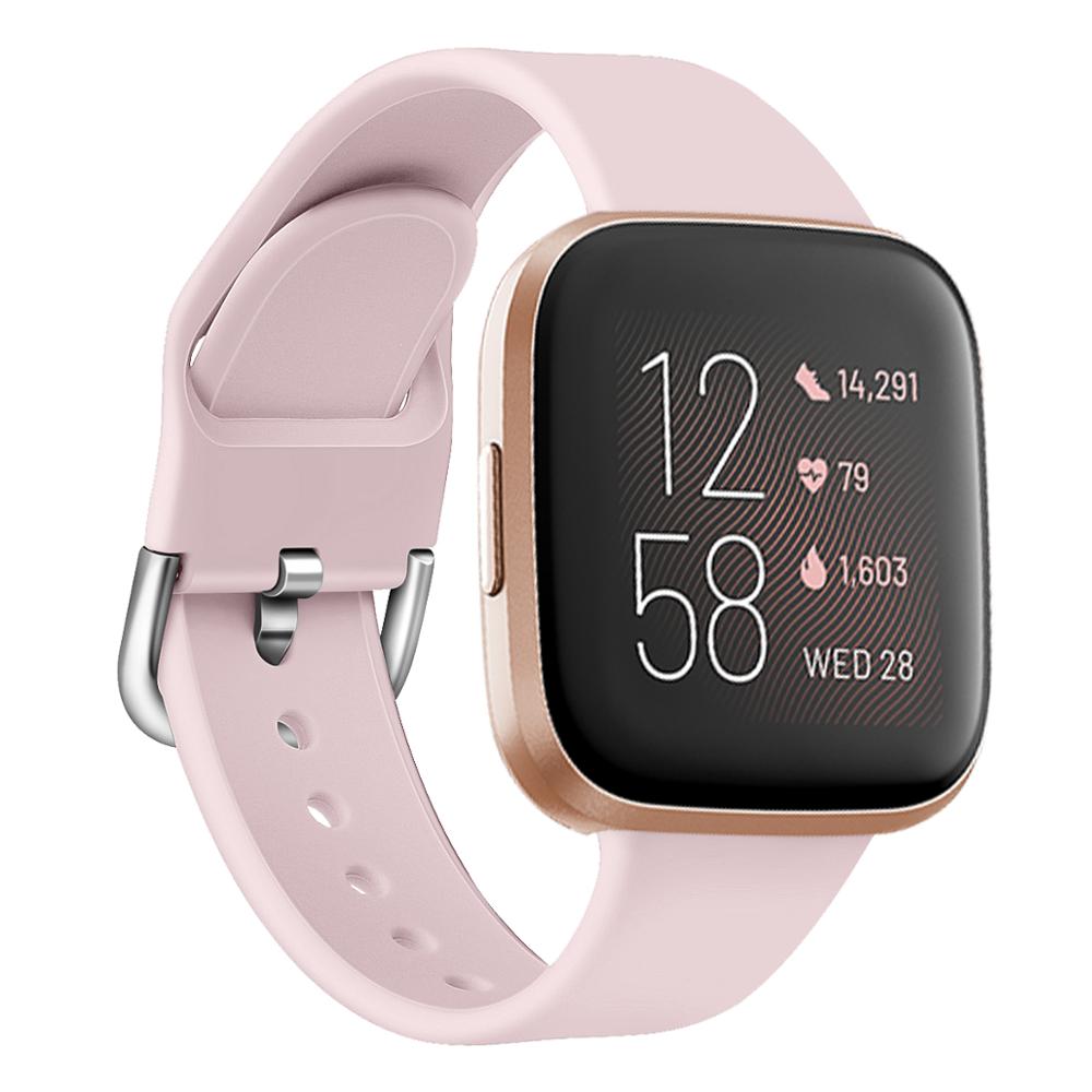 Ren farge armbånd til fitbit versa 2/ versa lite vanntett erstatning myk silikon klokkerem correa