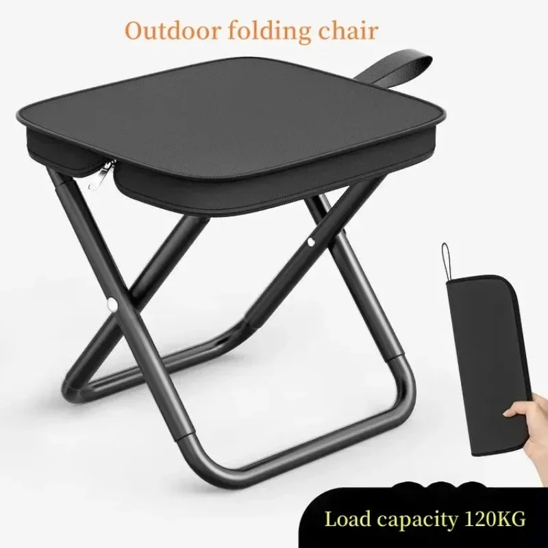 Estuche para lápices al aire libre, Mini bolso portátil plegable, taburete plegable ultraligero, taburete plegable para Picnic, Camping y pesca