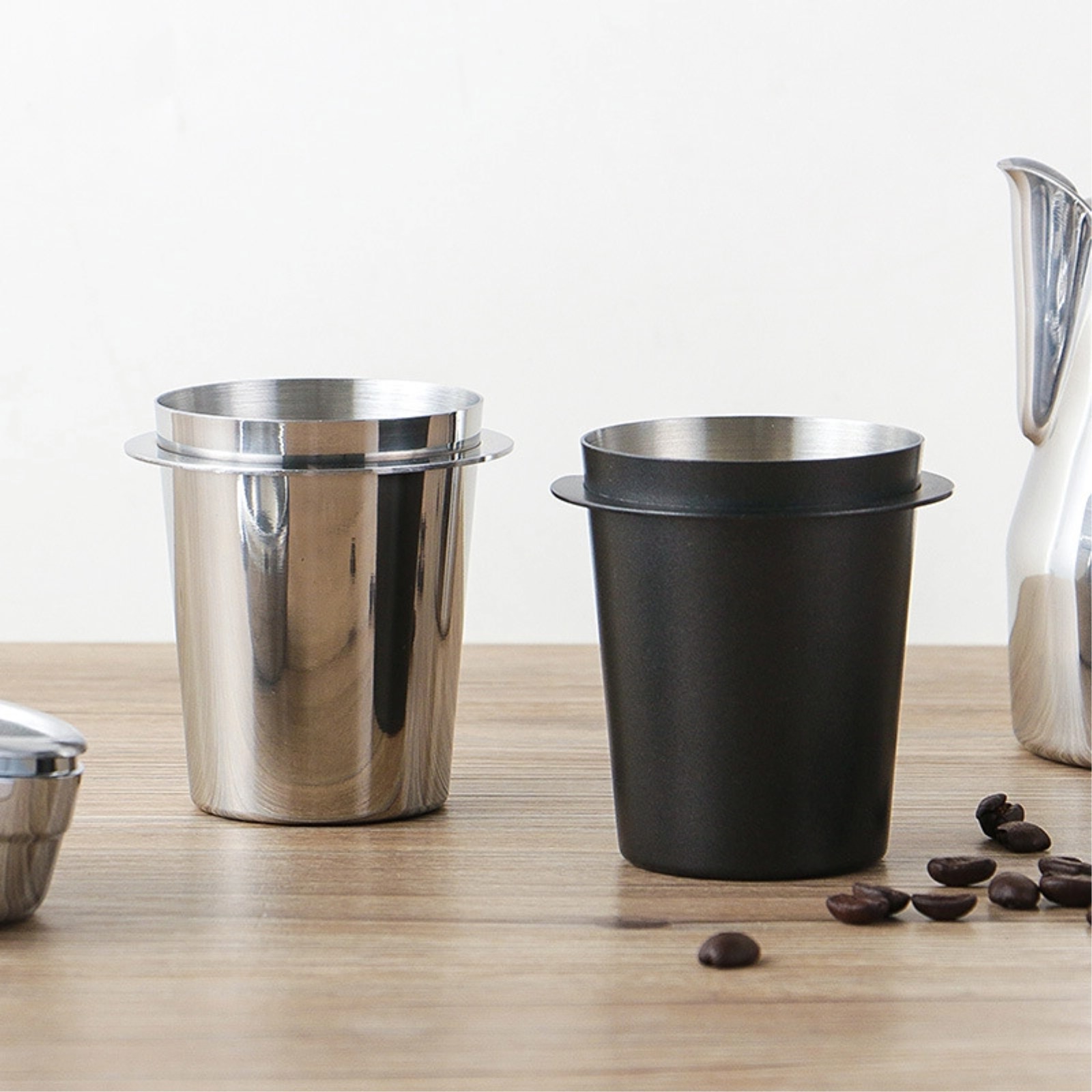 Kaffee Dosierung Tasse Schnüffeln Becher für Espresso Maschine Tragen Beständig Edelstahl Kaffee Dosierung Tasse 58/53/51mm