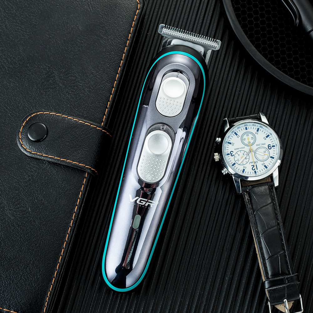 Cortadora de pelo VGR V-055, máquina de corte de pelo sin cable, máquina de barbería, afeitadoras, herramientas de corte de pelo recargables con 4 cabezales
