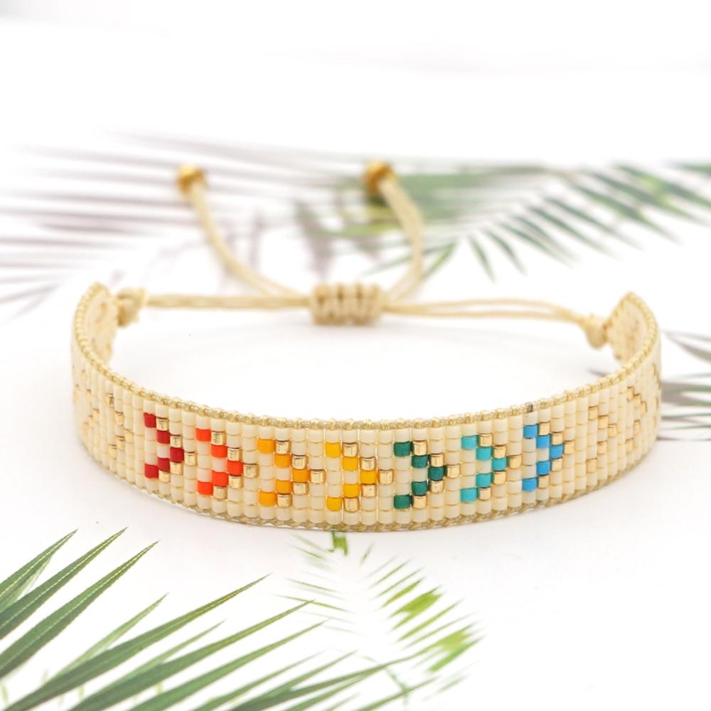 Go2 boho miyuki armbanden pulsras pijlpatroon armbanden verstelbare sieraden handgemaakte geweven sieraden