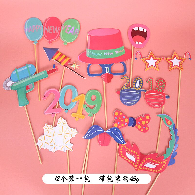 12pcs DIY Party Decoration Wedding Pthotbooth Props Bride and Groom Just Married Photo Booth Props Bachelor Party Supplies