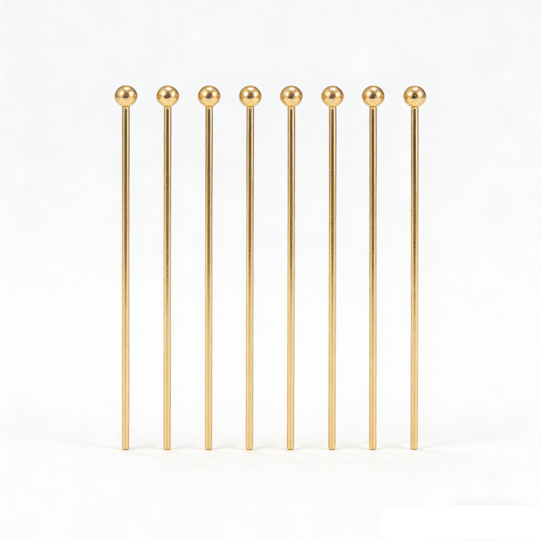 50 Stks/partij 21 Gauge 30Mm/40Mm Rvs Gold Ball Pins Voor Diy Sieraden Maken Hoofd Bevindingen