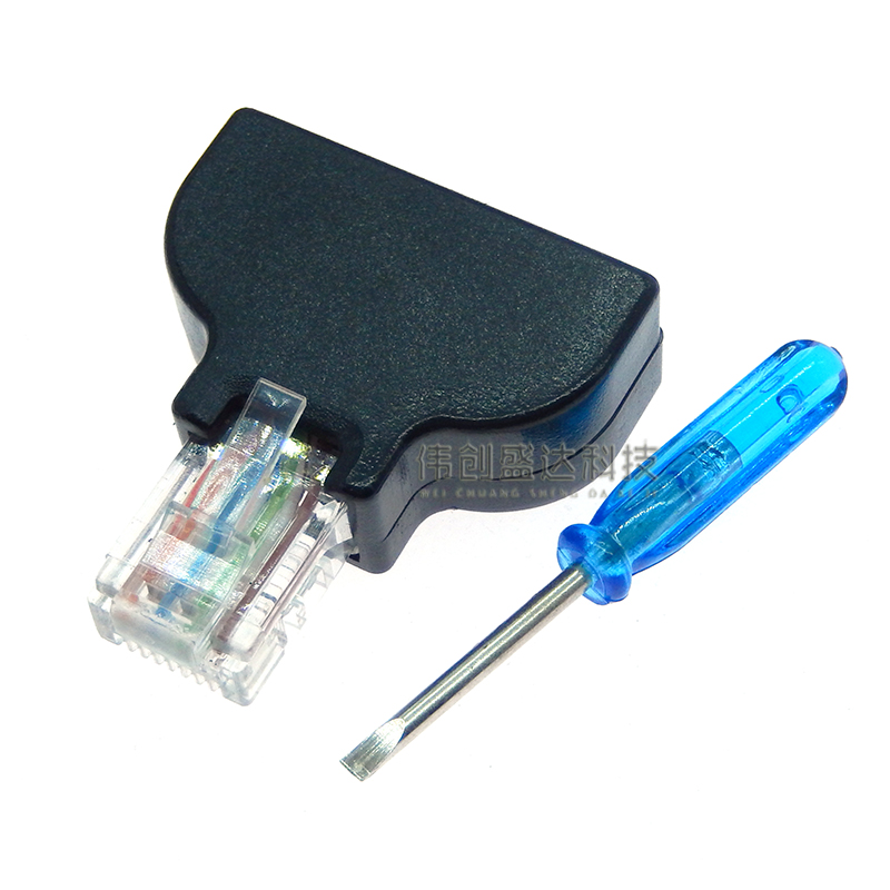 1pcs RJ45 To Screw Terminal Adaptor RJ45 Male/Female To 8 Pin Connector RJ45 Splitter For CCTV DVR CCTV Accessories: Dark Grey