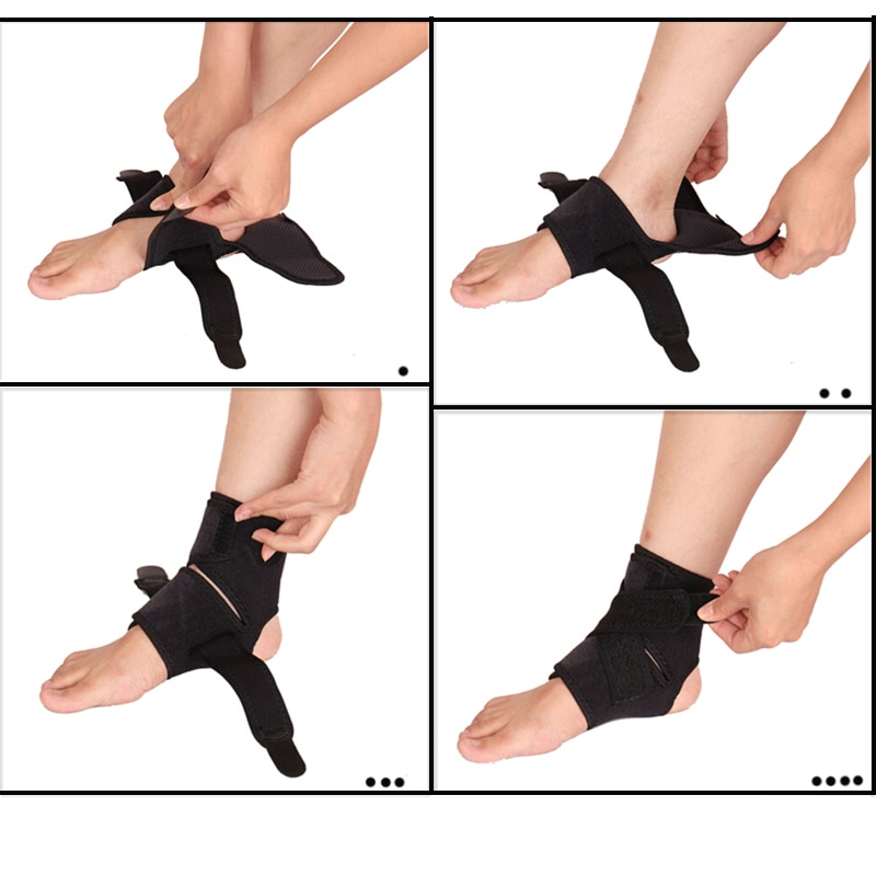 2pcs Ankle Support Foot Bandage Gym Running Protection Foot care Ankles Brace tool (Black)